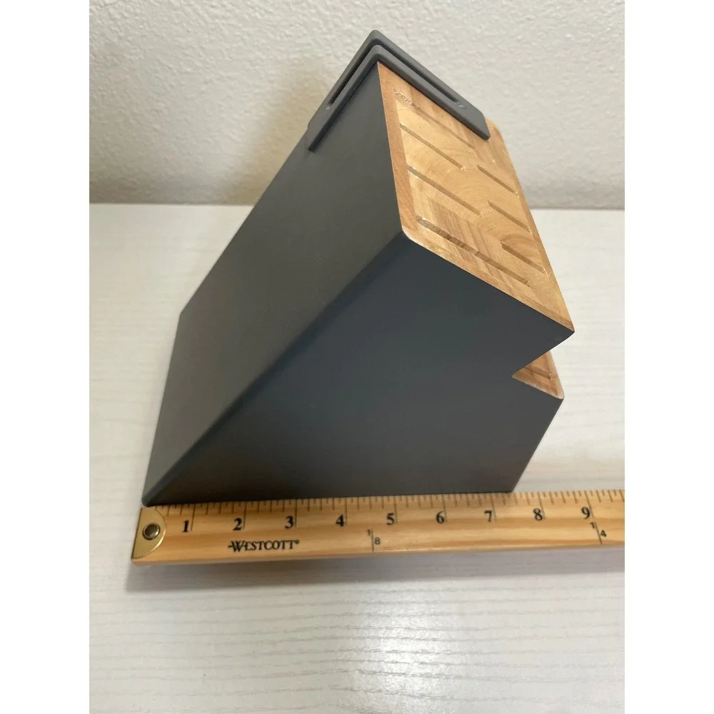 KitchenAid‎ Knife Block Holder Dark Gray Wood Slots Block Storage Organizer